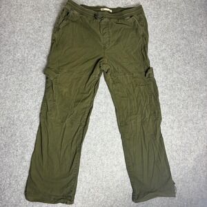 SO Goods For Life Womens Olive Green Cargo Pants Elastic Waist Utility Size XL